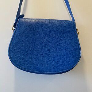 CARTIER Blue Mast Leather Shoulder Bag